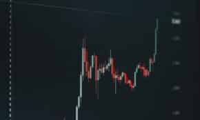 Analyzing a bullish financial chart highlighting a significant upward trend in the market.