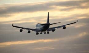airplane in the evening sky, flying, plane, sunset, clouds, nature, evening sun, evening atmosphere, air traffic