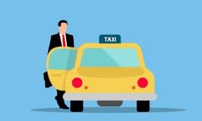 taxi, passenger, transportation, transport, car, yellow car, vehicle, cab, uber, service, ride, man, yellow, catching, guest, client, shirt, tie, sign, suit, people, public, person, delivery, taxi, taxi, taxi, taxi, taxi, uber, uber