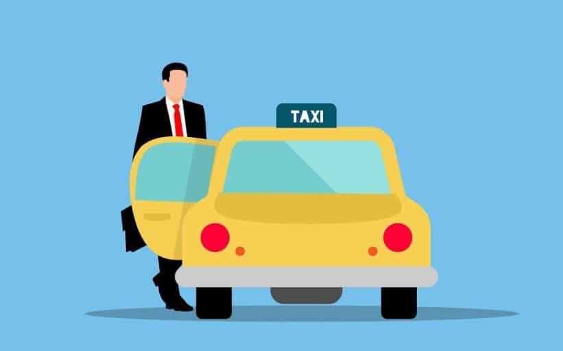 taxi, passenger, transportation, transport, car, yellow car, vehicle, cab, uber, service, ride, man, yellow, catching, guest, client, shirt, tie, sign, suit, people, public, person, delivery, taxi, taxi, taxi, taxi, taxi, uber, uber