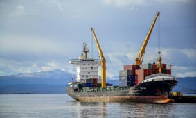 ship, cranes, loading, dock, port, pier, machinery, heavy machinery, cargo, cargo ship, shipping, shipping industry, freight, freight transport, freight ship, sea, ocean, water, nature, travel, voyage, argentina, transport, transportation, infrastructure