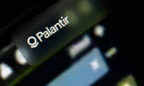 Palantir logo on a dark background