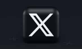 a black square button with a white x on it