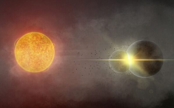 Astronomene så et stjernelys gå amok – nå tror de to unge planeter kolliderte