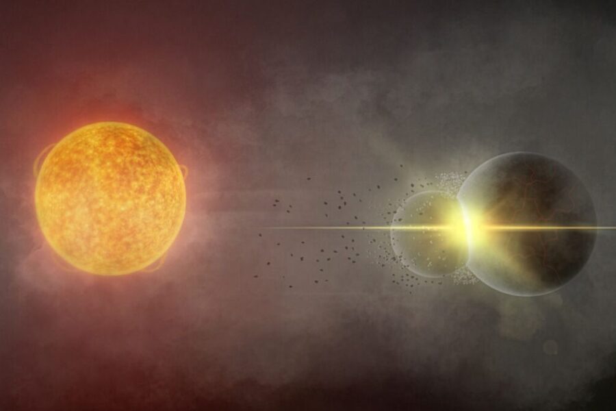 Astronomene så et stjernelys gå amok – nå tror de to unge planeter kolliderte