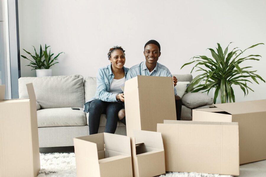 Moving boxes living